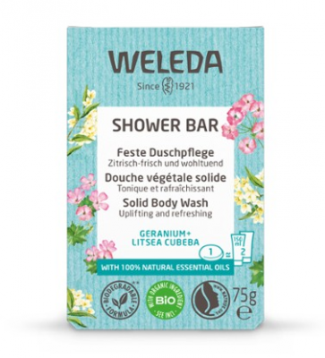 bagno doccia solido Weleda geranio + litsea cubeba (75gr)